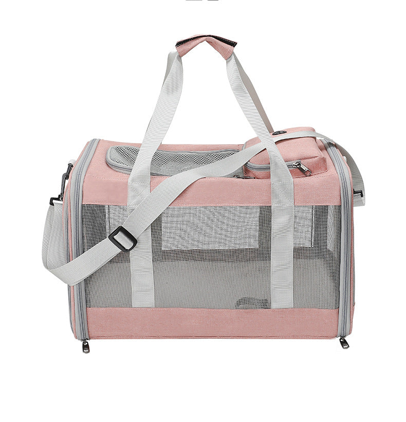 KFX-0209597 Foldable Lightweight Breathable Cat Carrier Bag with Canvas Material