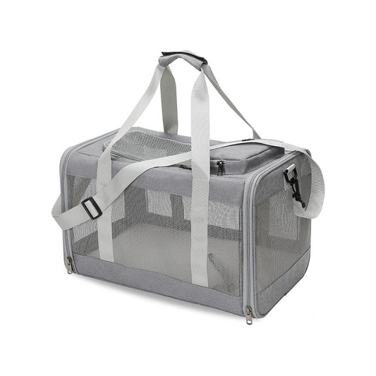 KFX-0209597 Foldable Lightweight Breathable Cat Carrier Bag with Canvas Material