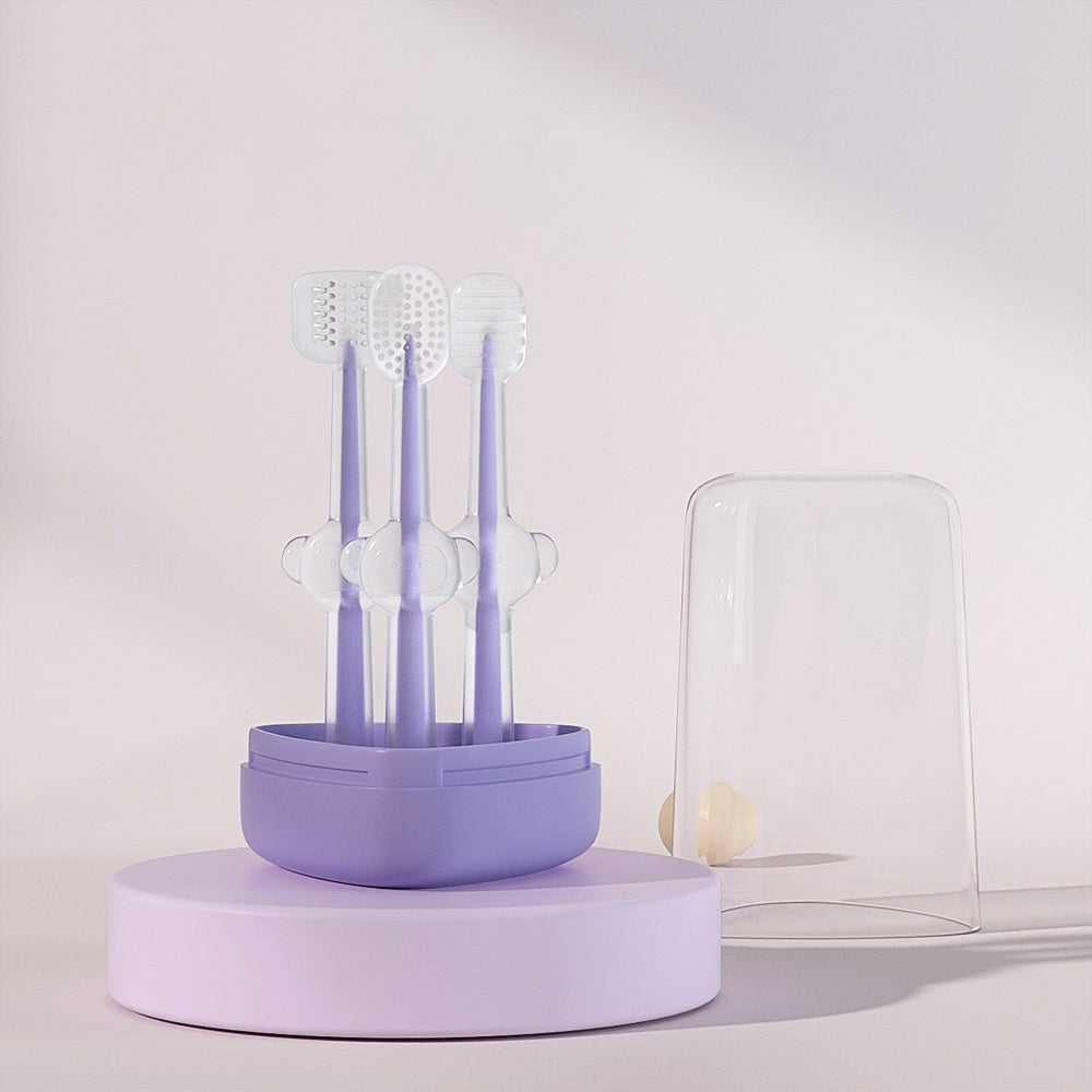 KFX-0210621 Pet Toothbrush for Cats and Dogs - Silica Gel Brush for Dental Care, Fresh Breath, and Tartar Control