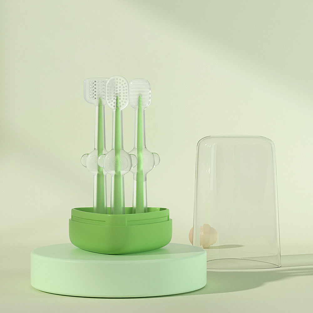 KFX-0210621 Pet Toothbrush for Cats and Dogs - Silica Gel Brush for Dental Care, Fresh Breath, and Tartar Control