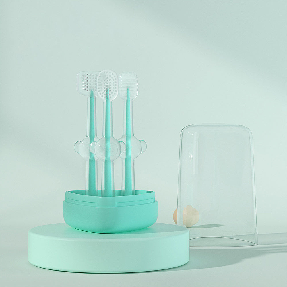 KFX-0210621 Pet Toothbrush for Cats and Dogs - Silica Gel Brush for Dental Care, Fresh Breath, and Tartar Control