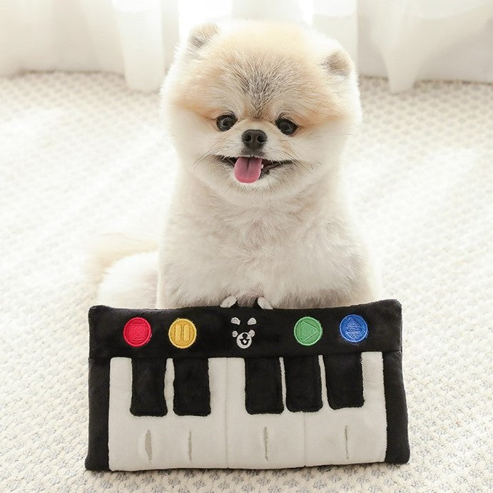 KFX-0213949 Plush Piano Hidden Food Interactive Dog Toy - 25cm, 50g