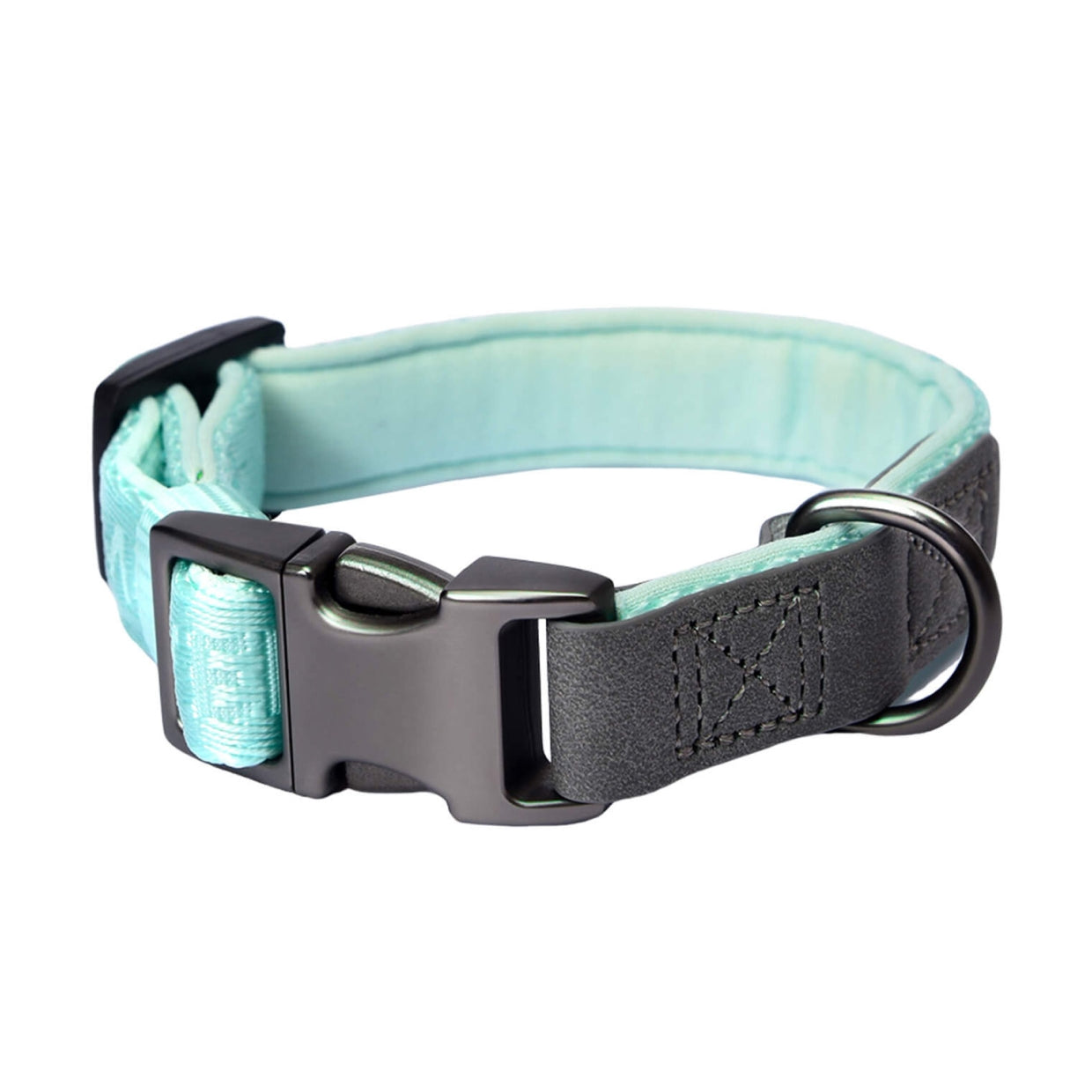 KFX-0214589 Adjustable Neoprene Padded Dog Collar with Side-Release Buckle and D-Ring, 1 Inch Wide