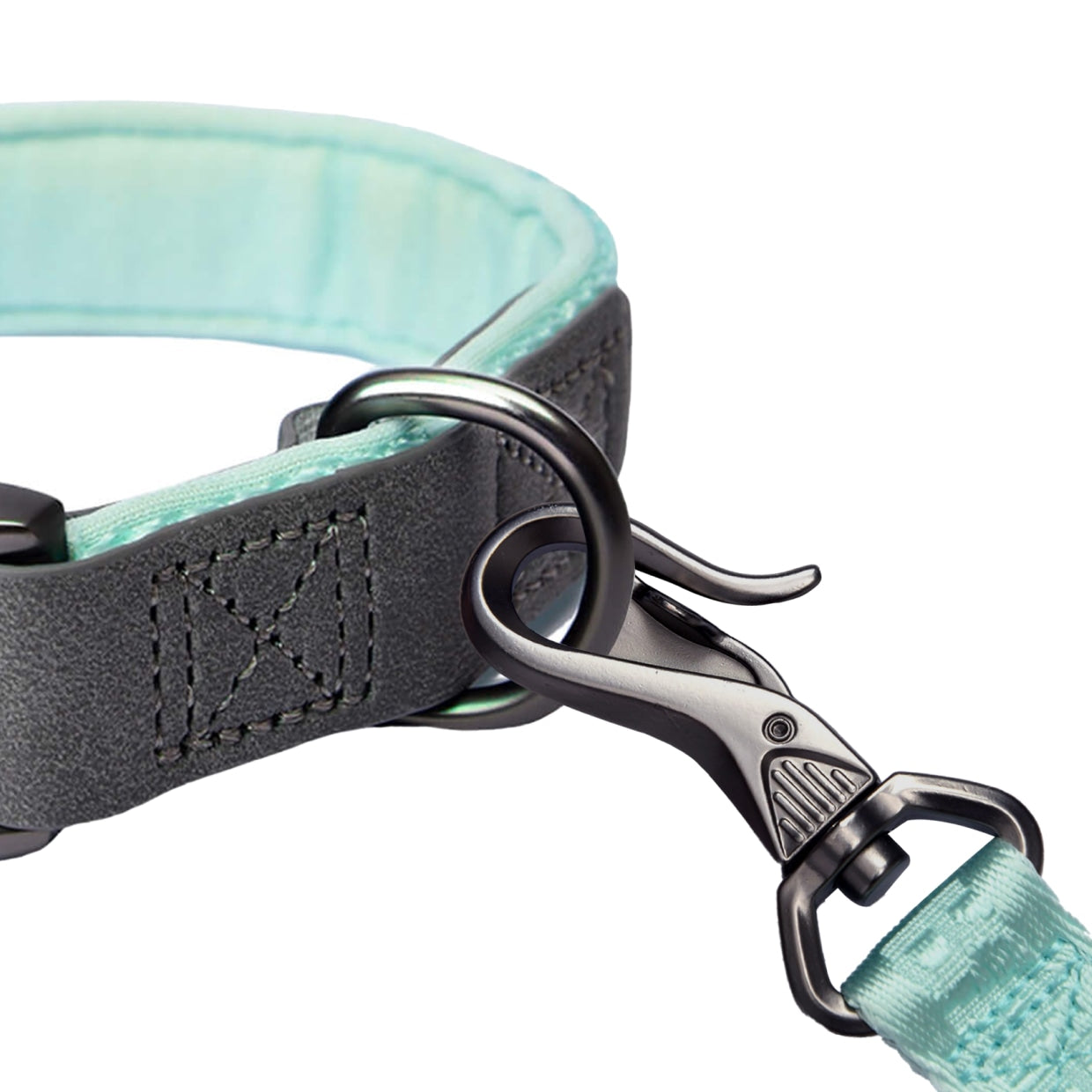 KFX-0214589 Adjustable Neoprene Padded Dog Collar with Side-Release Buckle and D-Ring, 1 Inch Wide