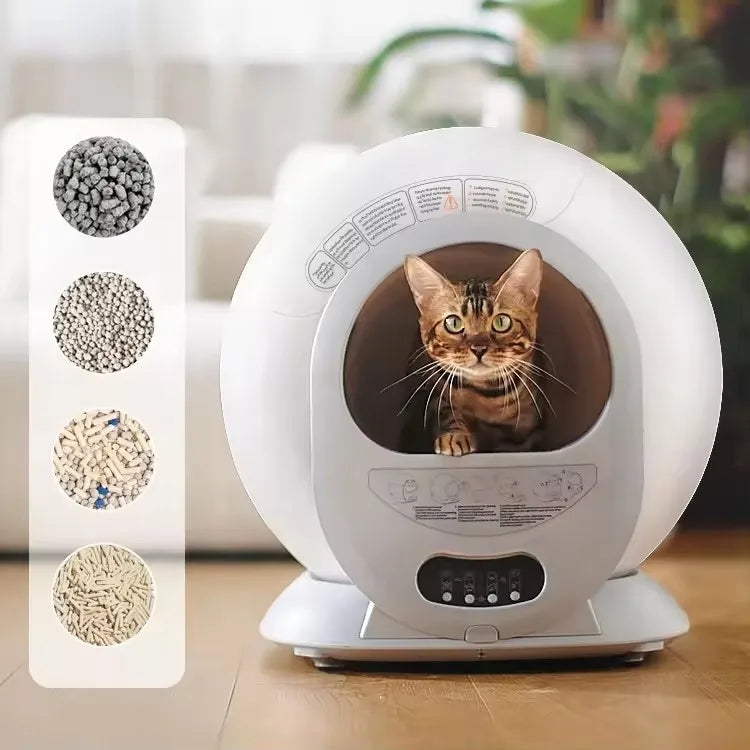 KFX-021651 Automatic Self-Cleaning Cat Litter Box, Eco-Friendly Design, Odor Control, Large 65L Capacity, Easy Maintenance