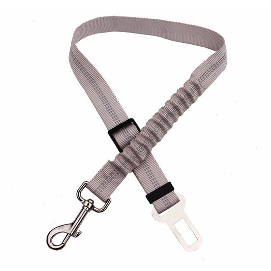 KFX-0218685 Adjustable Polyester Dog Car Seat Belt with Zinc Alloy Clips - Multiple Colors Available