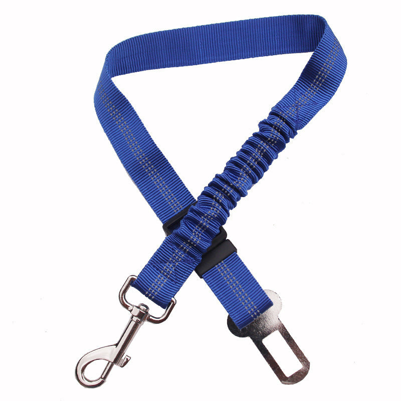 KFX-0218685 Adjustable Polyester Dog Car Seat Belt with Zinc Alloy Clips - Multiple Colors Available