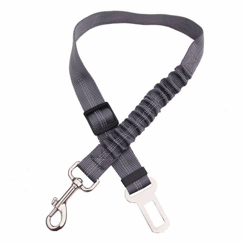 KFX-0218685 Adjustable Polyester Dog Car Seat Belt with Zinc Alloy Clips - Multiple Colors Available
