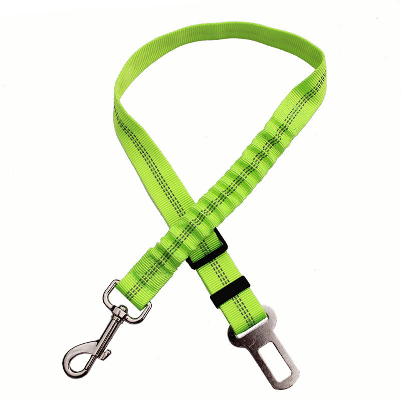 KFX-0218685 Adjustable Polyester Dog Car Seat Belt with Zinc Alloy Clips - Multiple Colors Available