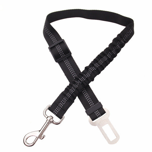 KFX-0218685 Adjustable Polyester Dog Car Seat Belt with Zinc Alloy Clips - Multiple Colors Available