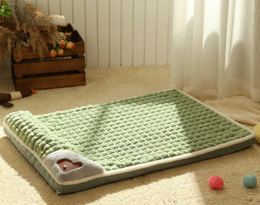 KFX-0218941 Thickened Warm Sleeping Cushion with Rabbit Hair and Sponge Comfort in Multiple Colors and Sizes