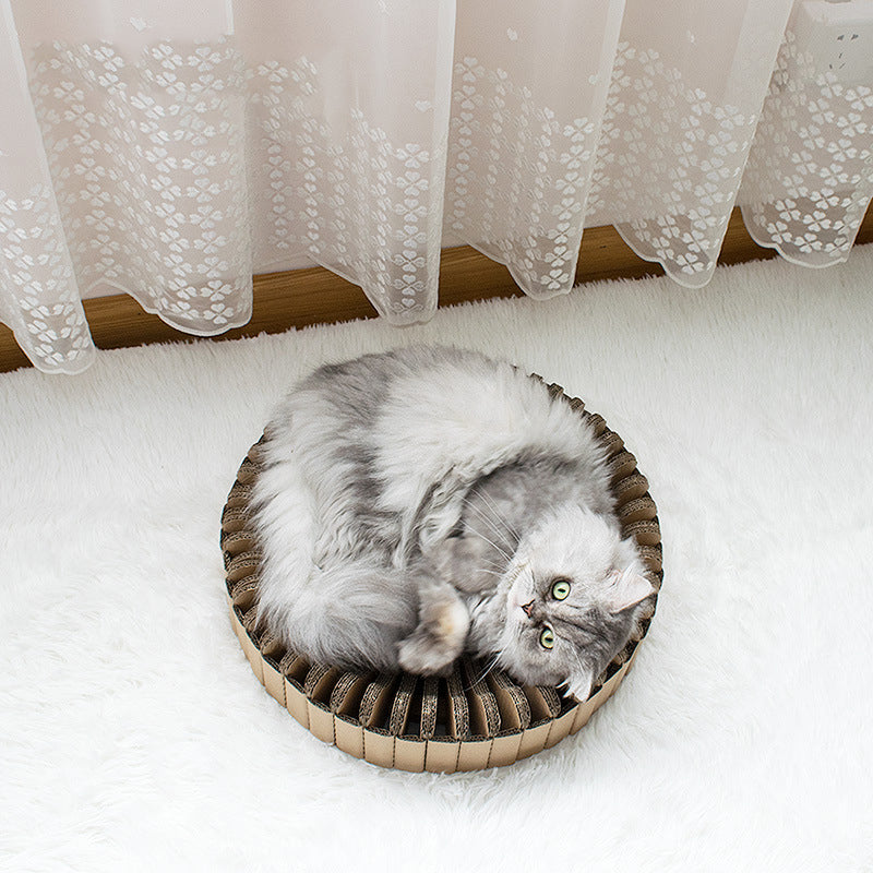 KFX-0219069 Corrugated Cat Scratcher with Modular Design - Stylish and Functional Nesting Style