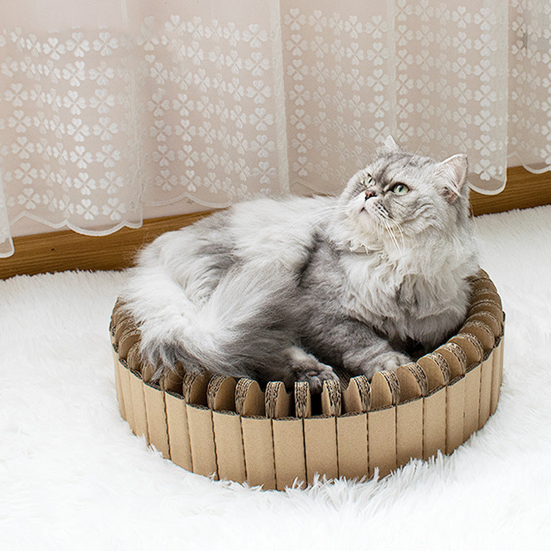 KFX-0219069 Corrugated Cat Scratcher with Modular Design - Stylish and Functional Nesting Style