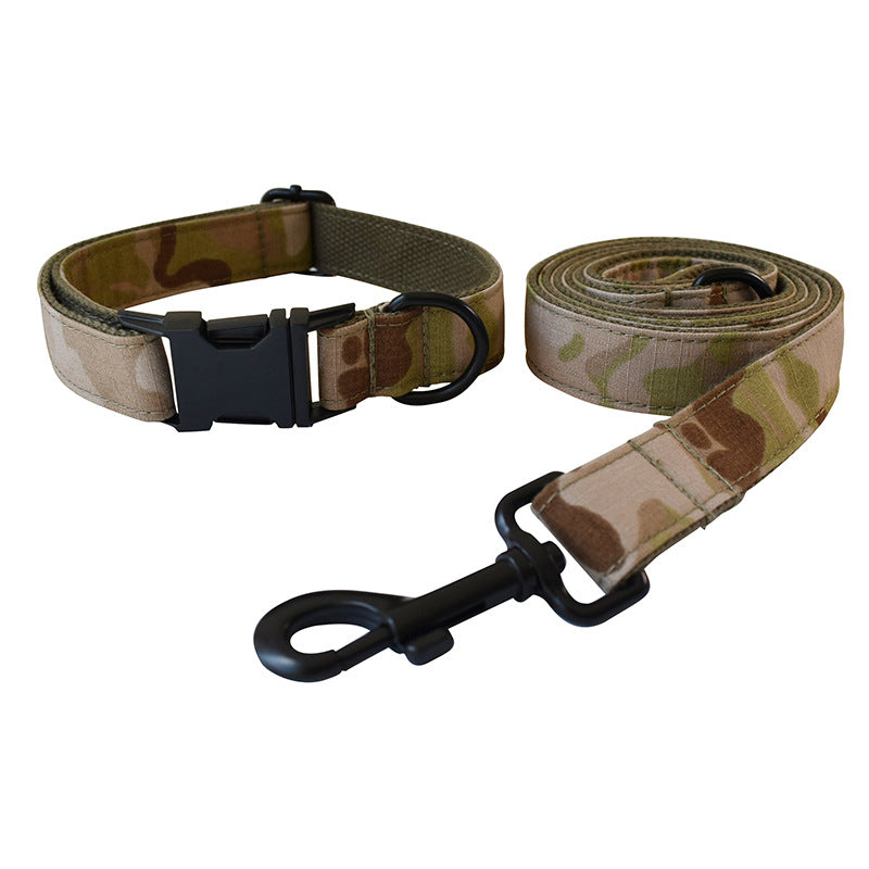 KFX-0220861 Camouflage Dog Leash and Collar Set with Bow Accessories