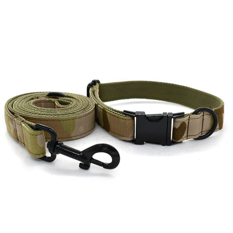 KFX-0220861 Camouflage Dog Leash and Collar Set with Bow Accessories