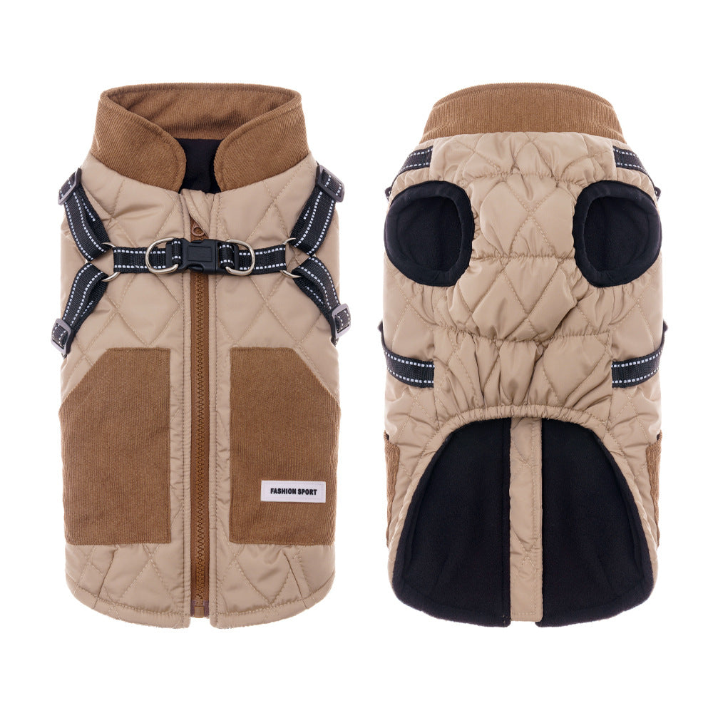 KFX-0223293 Thickened Waterproof Pet Clothing for Small Dogs - Autumn & Winter Wear