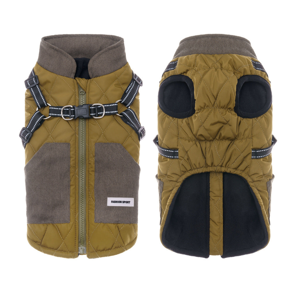 KFX-0223293 Thickened Waterproof Pet Clothing for Small Dogs - Autumn & Winter Wear