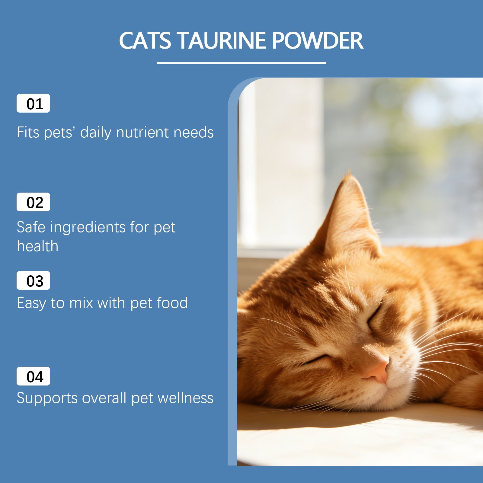 KFX-0224701 Cat Taurine Powder with DHA and Vitamins for Optimal Feline Health