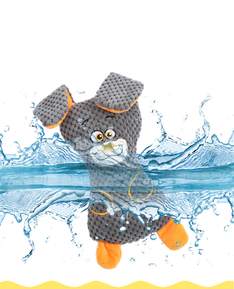 KFX-0226237 Interactive Dog Plush Toys with Squeakers for Teeth Cleaning and Playtime in Adorable Animal Shapes