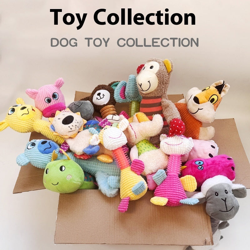 KFX-0227261 Plush Dog Toy for Molar Relief with Bite Resistance and Vocalization