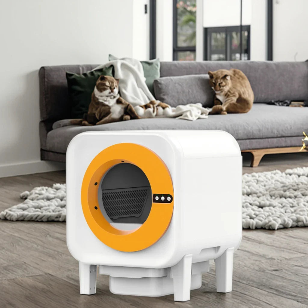 KFX-022803 Fully Automatic Smart Cat Litter Tray with 20L Capacity, Air Purification, WiFi App Access, Eco-Friendly Design