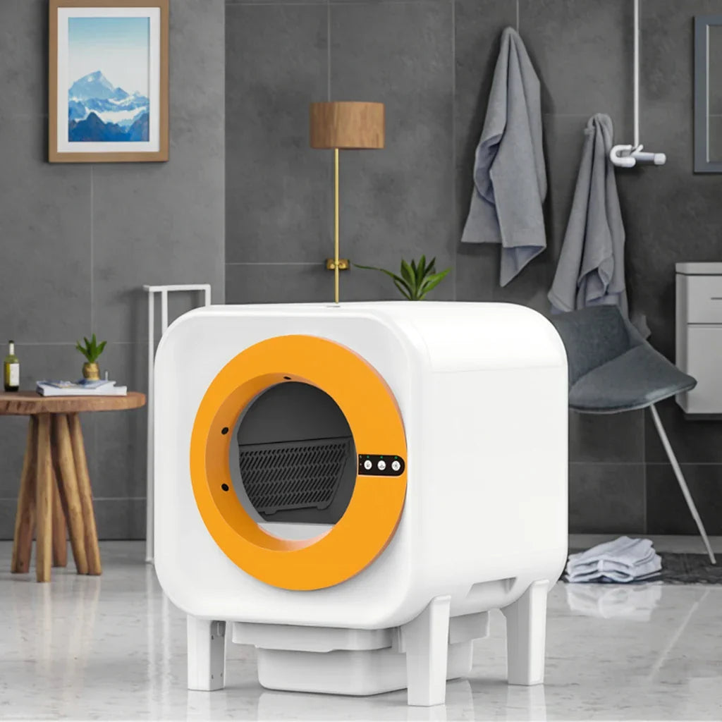 KFX-022803 Fully Automatic Smart Cat Litter Tray with 20L Capacity, Air Purification, WiFi App Access, Eco-Friendly Design