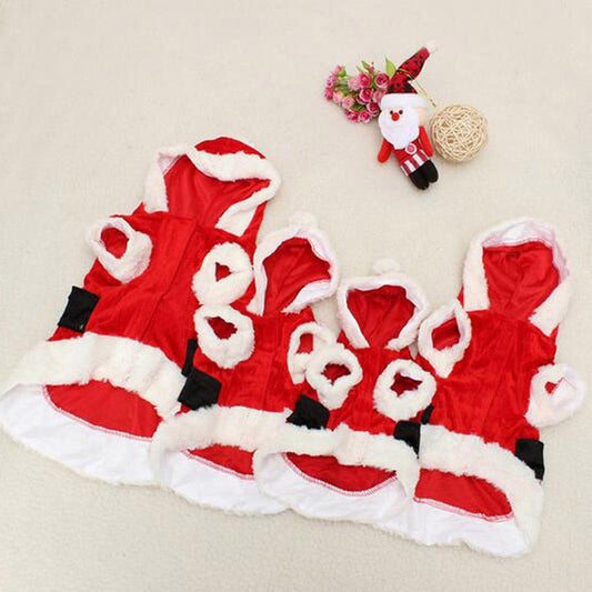KFX-0228797 Cozy Red Plaid Dog Vest & Skirt Set for Small Dogs - Winter Pet Clothing