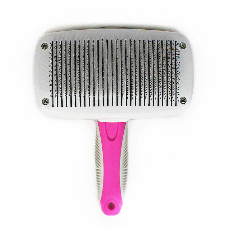 KFX-0230205 Automatic Dog Hair Removal Wire Comb for Teddy, Bichon, Golden Retriever - Easy Grooming Tool