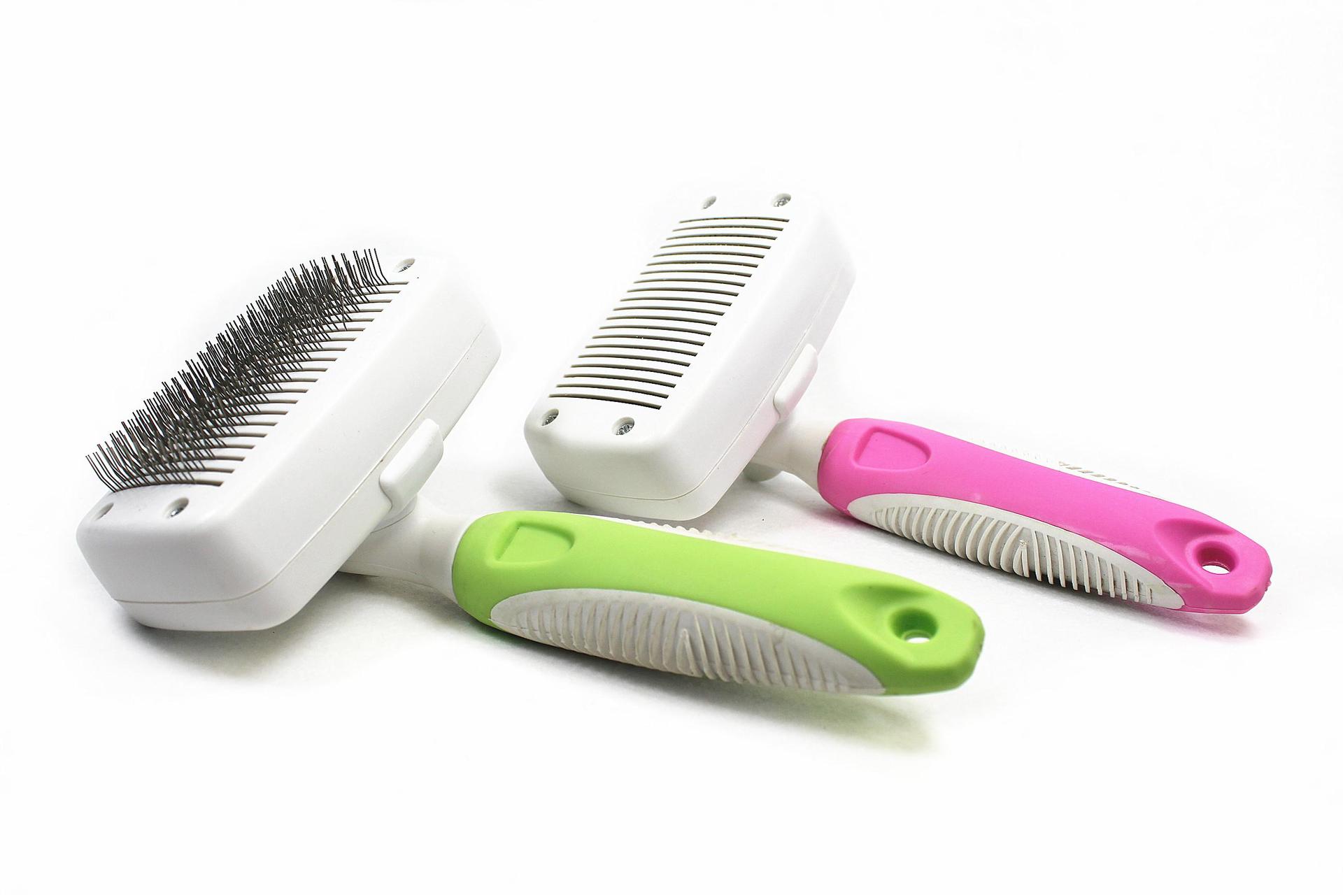 KFX-0230205 Automatic Dog Hair Removal Wire Comb for Teddy, Bichon, Golden Retriever - Easy Grooming Tool