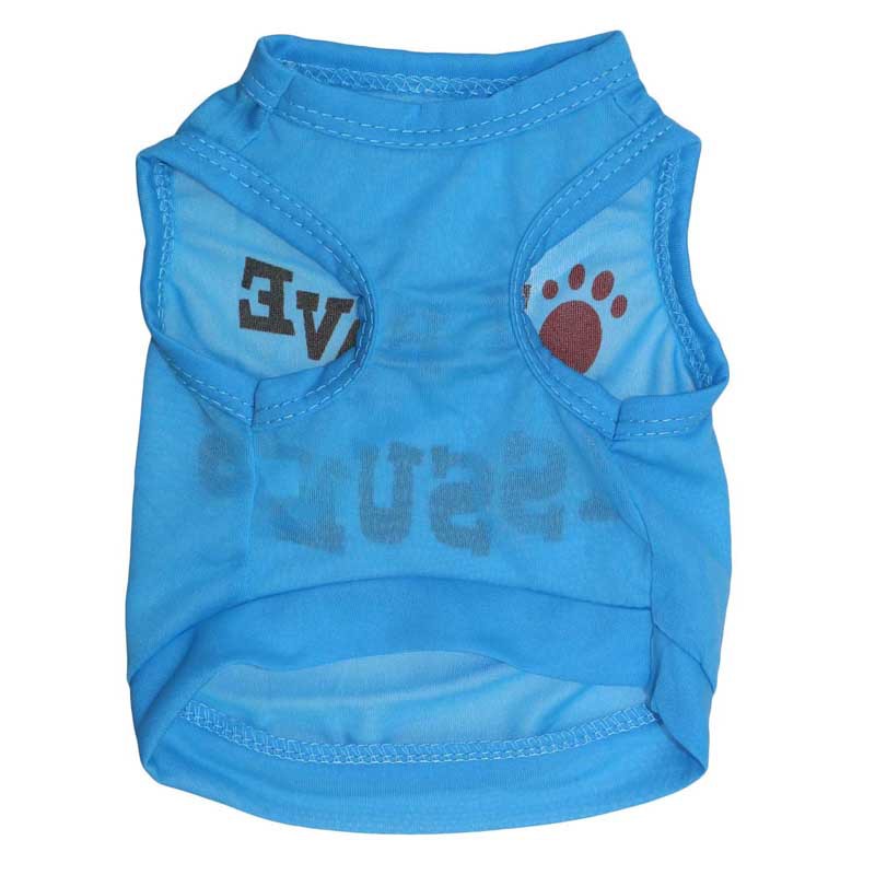 KFX-0232765 Spring & Summer Polyester Pet Vest for Dogs - Blue, Rose Red, Pink Sizes XS to XXL