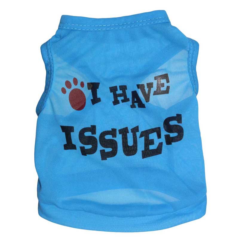 KFX-0232765 Spring & Summer Polyester Pet Vest for Dogs - Blue, Rose Red, Pink Sizes XS to XXL