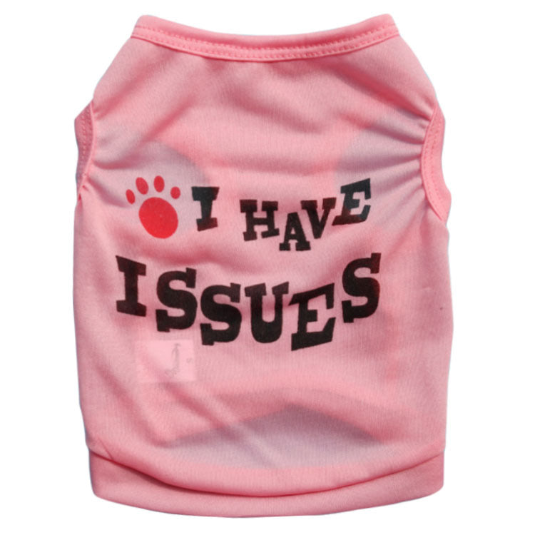 KFX-0232765 Spring & Summer Polyester Pet Vest for Dogs - Blue, Rose Red, Pink Sizes XS to XXL