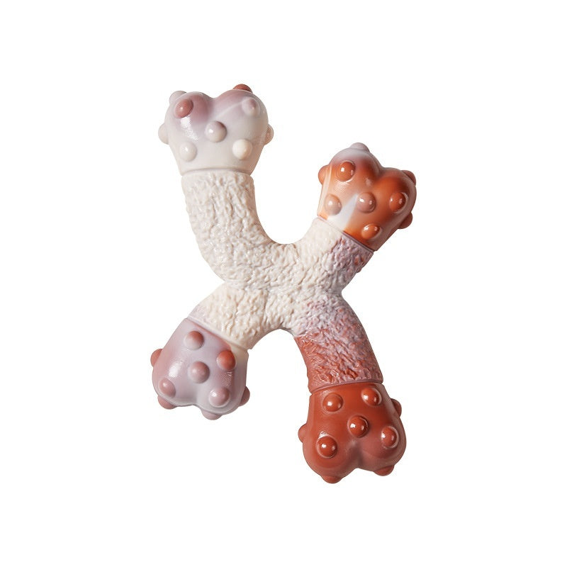 KFX-0233021 Durable Nylon Polka Dot Bone Dog Toy Set - Medium/Large Chewing Aid