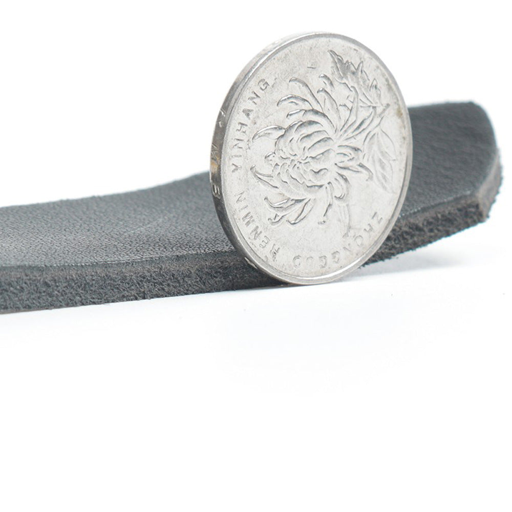 KFX-0233661 Black Leather Chest Strap for Medium to Large Dogs, Adjustable Fit 49-86cm