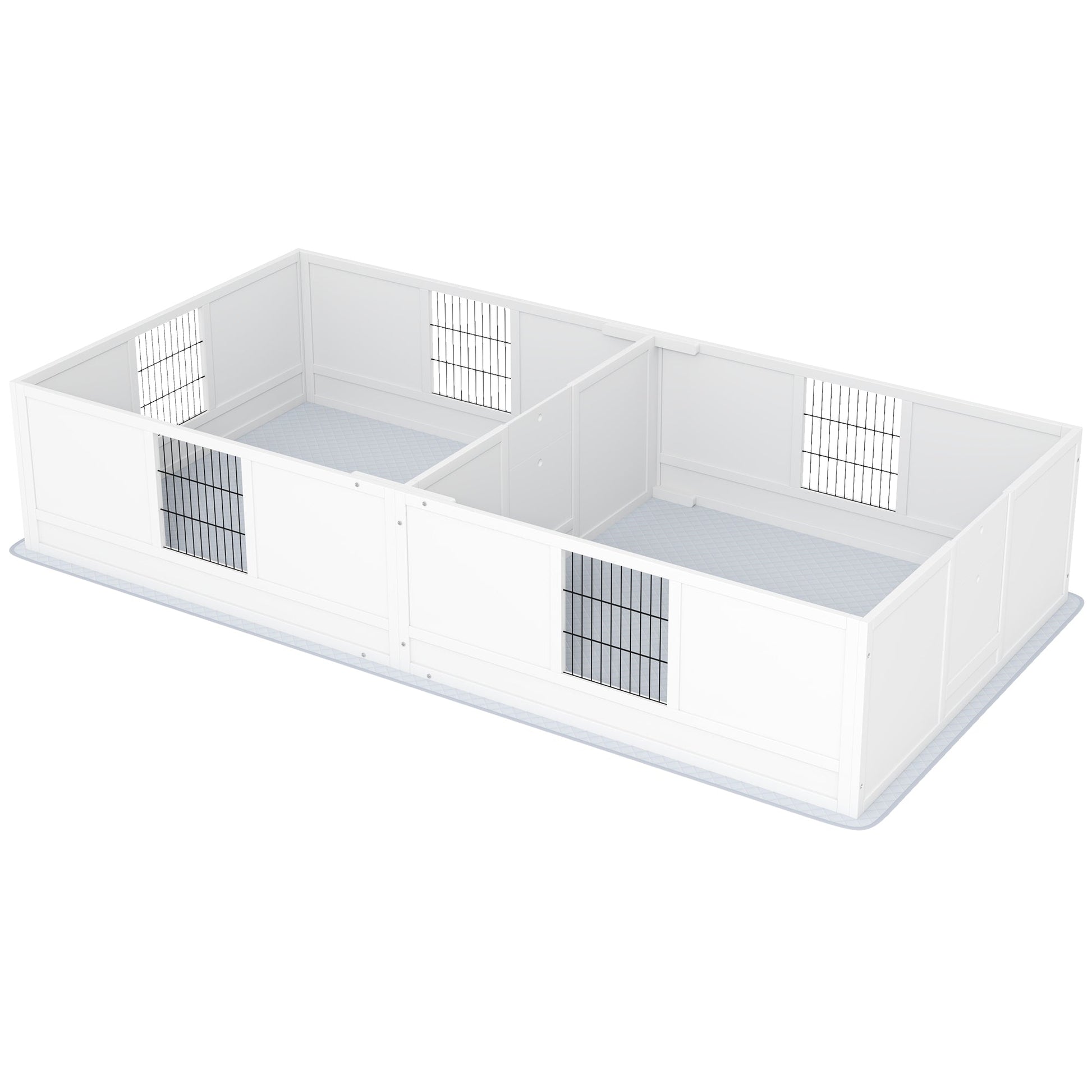 KFX-0235837 Dog Whelping Box with Washable Pad and Adjustable Door for Large Breeds – 96" x 47" x 19"