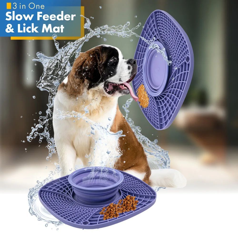 KFX-0236349 Non-Slip Slow Feeder Puzzle Bowl for Small and Medium Dogs and Cats