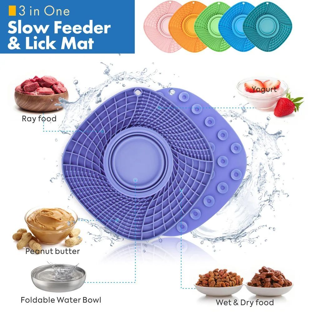 KFX-0236349 Non-Slip Slow Feeder Puzzle Bowl for Small and Medium Dogs and Cats