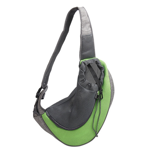 KFX-0237629 Outdoor Travel Mesh Pet Carrier Sling Bag for Small Dogs and Cats, Single Shoulder Tote