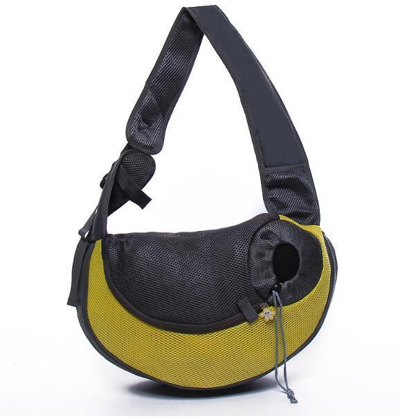 KFX-0237629 Outdoor Travel Mesh Pet Carrier Sling Bag for Small Dogs and Cats, Single Shoulder Tote