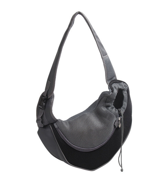 KFX-0237629 Outdoor Travel Mesh Pet Carrier Sling Bag for Small Dogs and Cats, Single Shoulder Tote