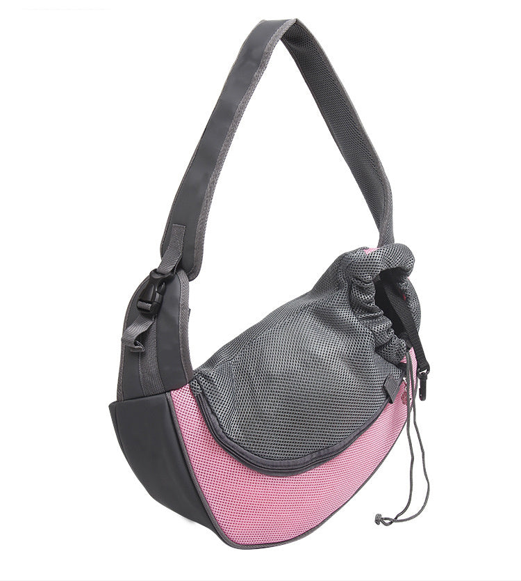 KFX-0237629 Outdoor Travel Mesh Pet Carrier Sling Bag for Small Dogs and Cats, Single Shoulder Tote