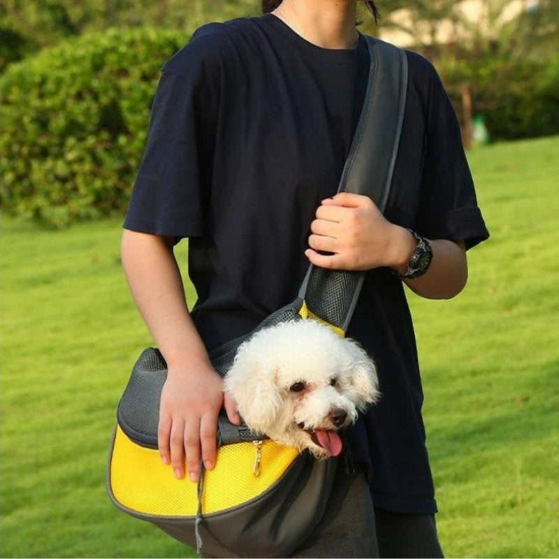 KFX-0237629 Outdoor Travel Mesh Pet Carrier Sling Bag for Small Dogs and Cats, Single Shoulder Tote