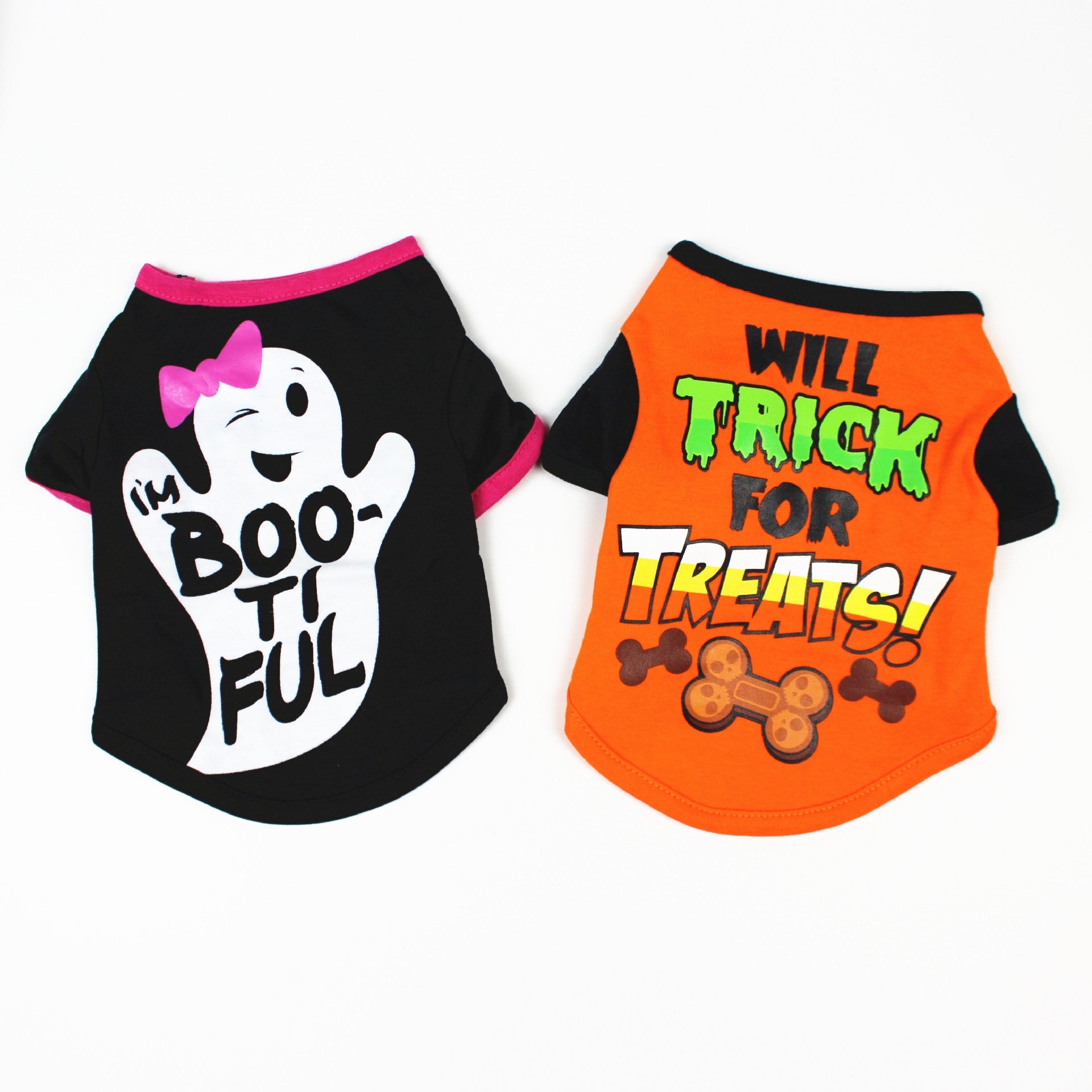 KFX-0238525 Colorful Cartoon Print Dog T-Shirts for Spring and Summer - Fun Pet Costumes Available