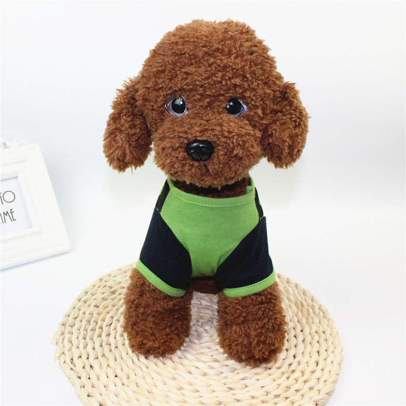 KFX-0238525 Colorful Cartoon Print Dog T-Shirts for Spring and Summer - Fun Pet Costumes Available