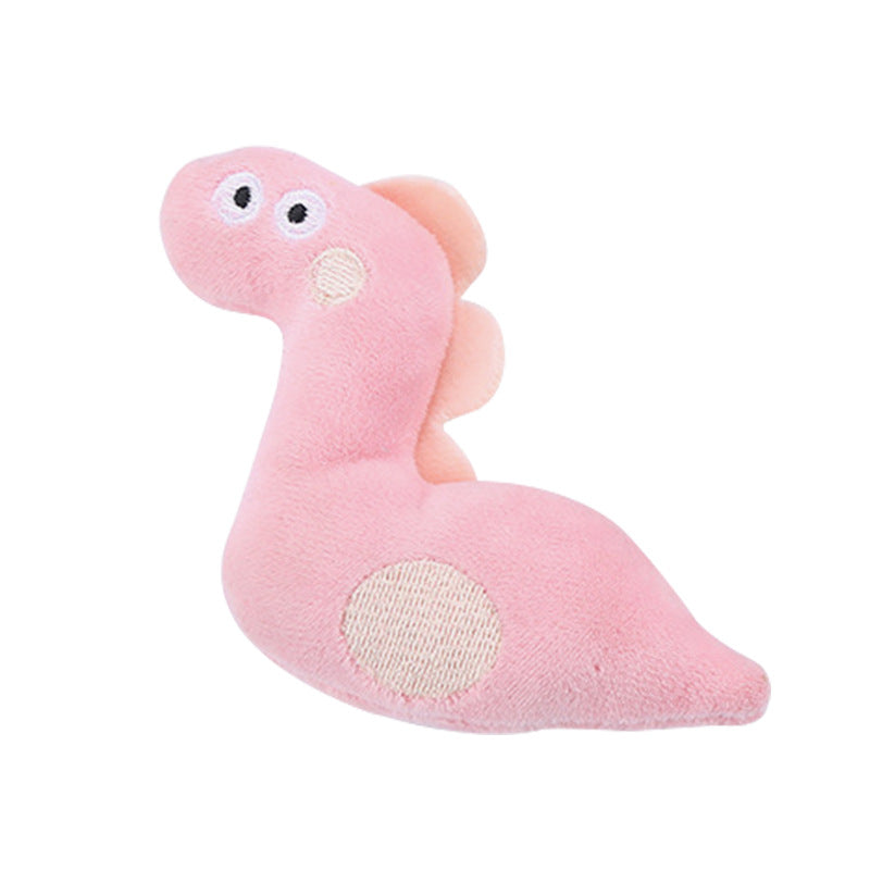 KFX-0238781 Plush Cat Toy Collection: Pink Snake, Gray Dinosaur, Green Fish - Soft and Adorable Designs