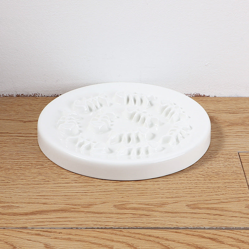 KFX-0240317 Ceramic Slow Feed Pet Bowl for Healthy Eating - Ideal for Cats and Small Dogs
