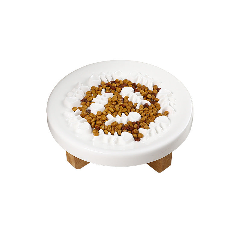 KFX-0240317 Ceramic Slow Feed Pet Bowl for Healthy Eating - Ideal for Cats and Small Dogs