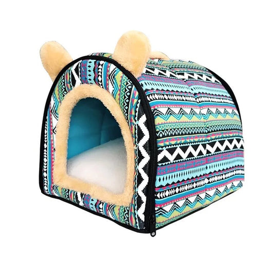 KFX-0245949 Comfortable Pet Kennel Cat Litter Box - Soft Suede, Multiple Colors, Three Sizes Available