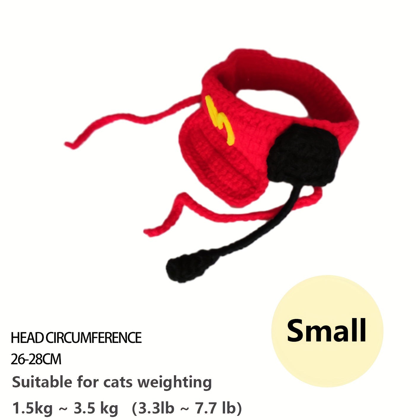 KFX-0249149 Handmade Cotton Knitted Chef Hat and Sweater Set for Small to Medium Cats and Dogs