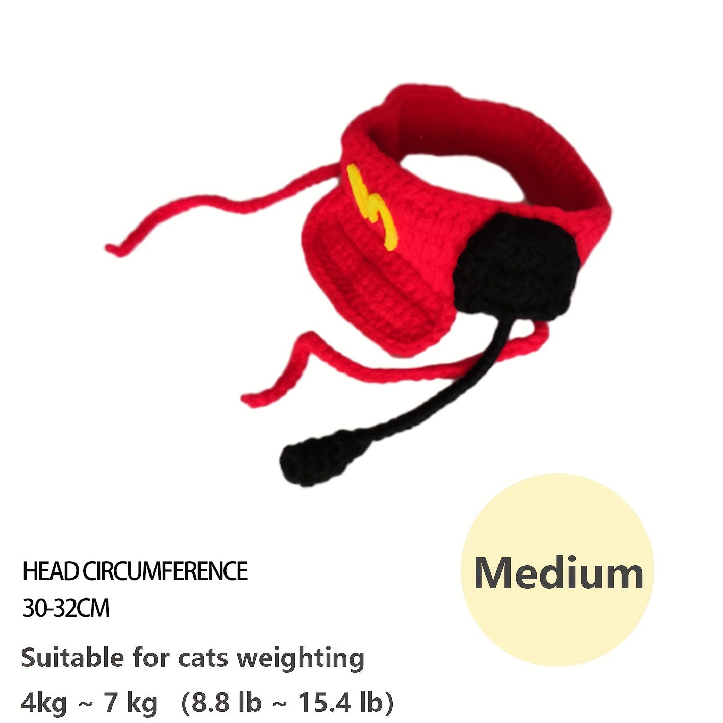 KFX-0249149 Handmade Cotton Knitted Chef Hat and Sweater Set for Small to Medium Cats and Dogs